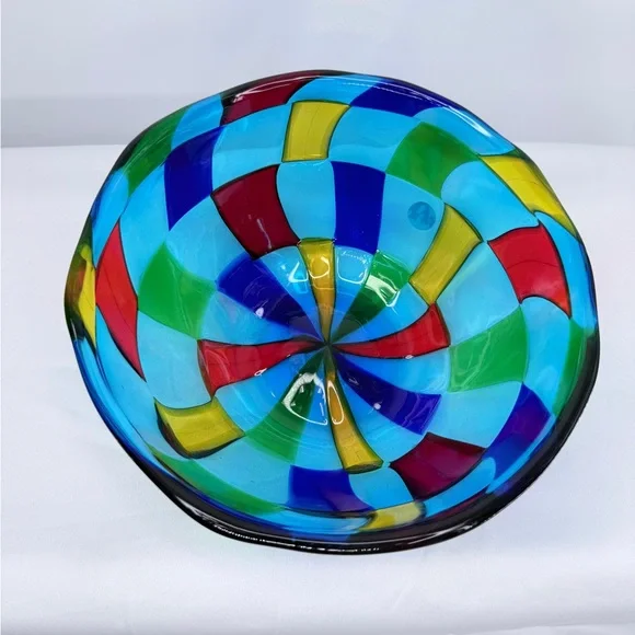 Mid-Century, Signed, Pezzato Murano Glass Bowl - Picture 2 of 11